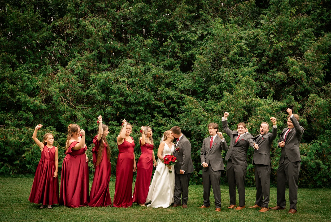 Courtney and Bailey wedding party photographed by SA Production Media