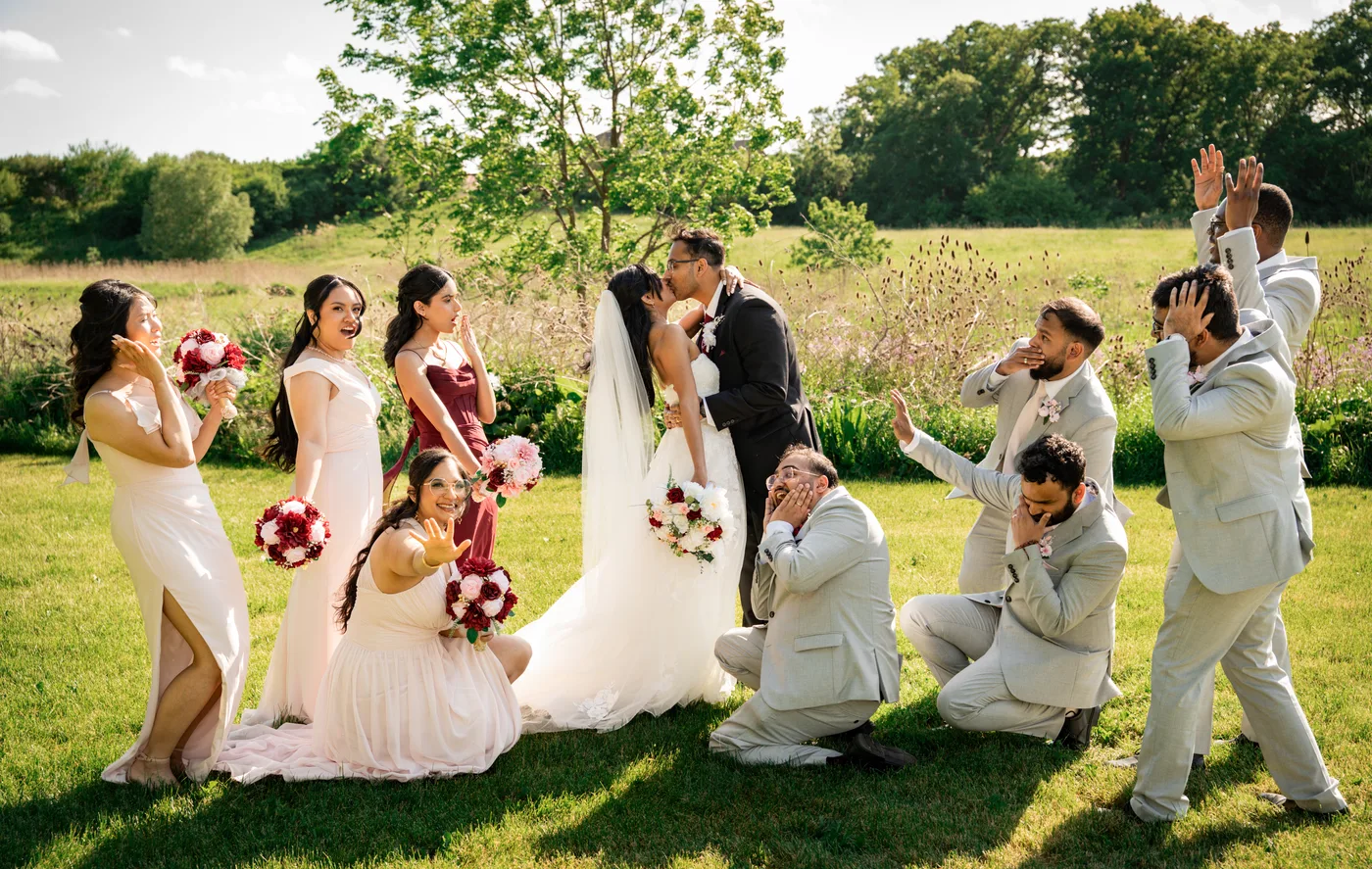 Zenaida and Nidhin wedding party photographed by SA Production Media
