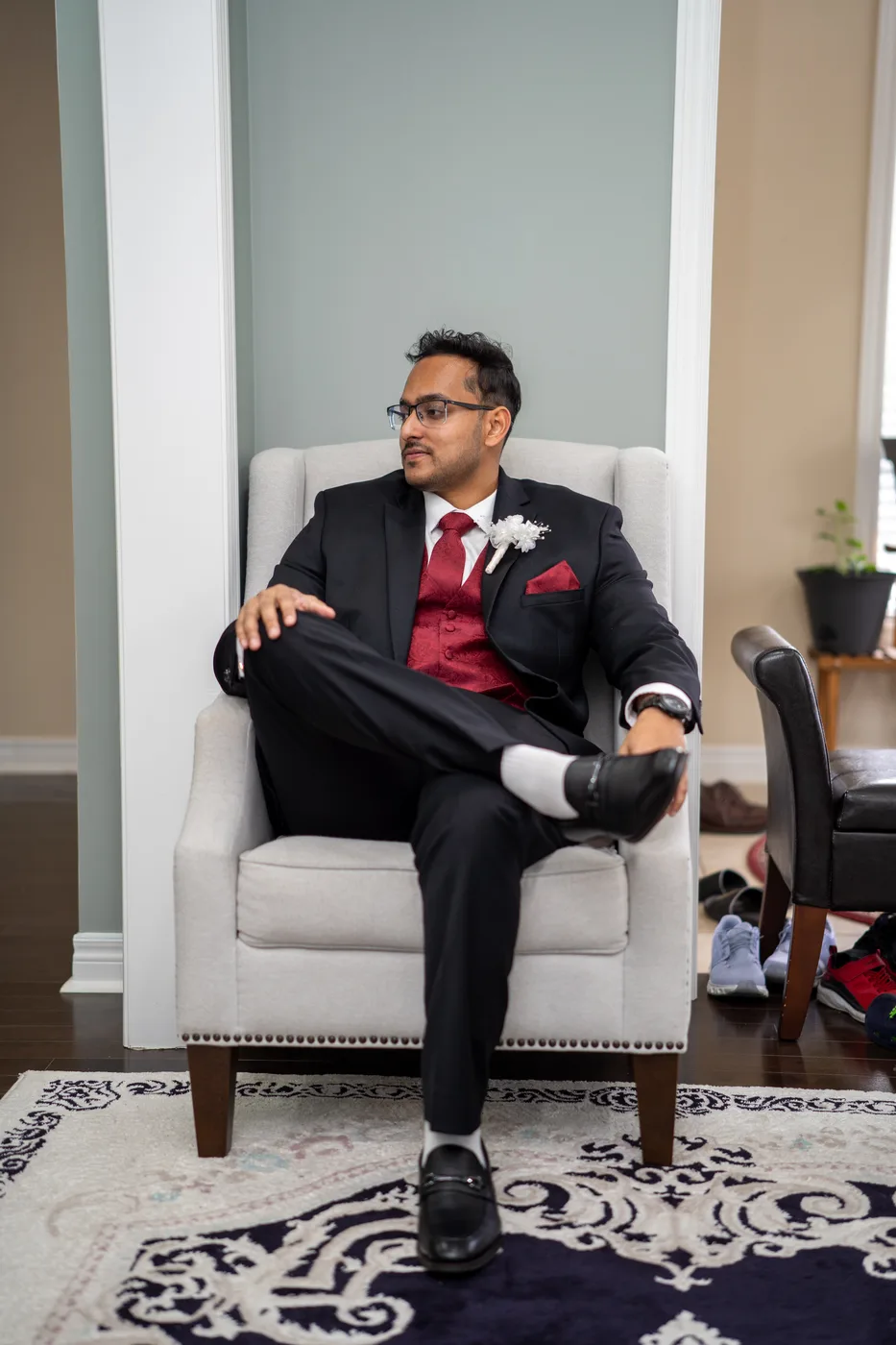 Nidhin groom preparation photographed by SA Production Media