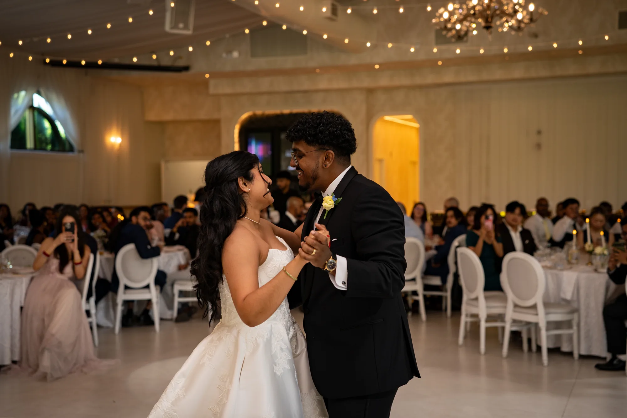 Sarika and Saran first dance photographed by SA Production Media
