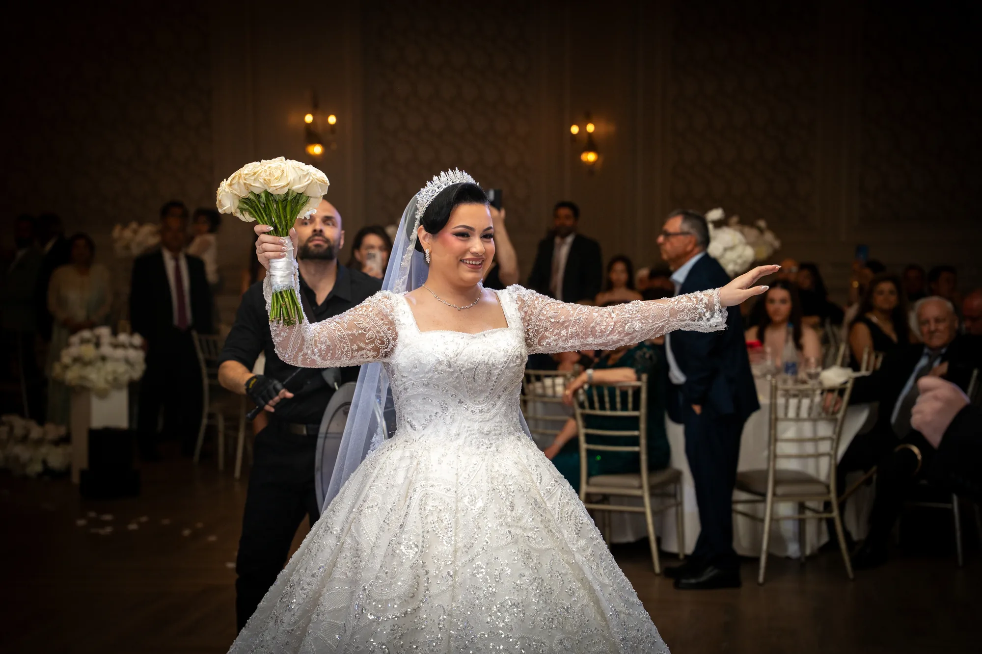Sherife and Renzo reception entrance photographed by SA Production Media