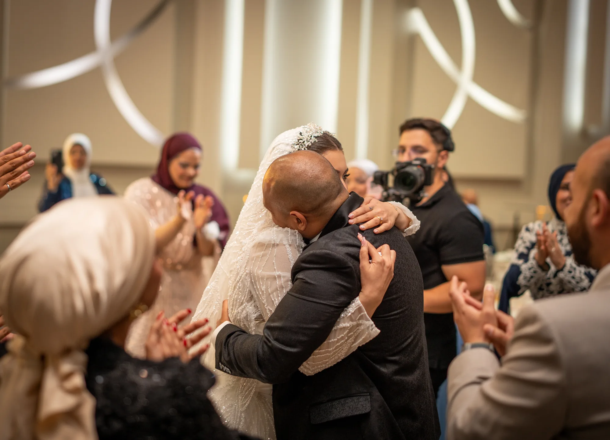 Yara & Karim wedding moment photographed by SA Production Media
