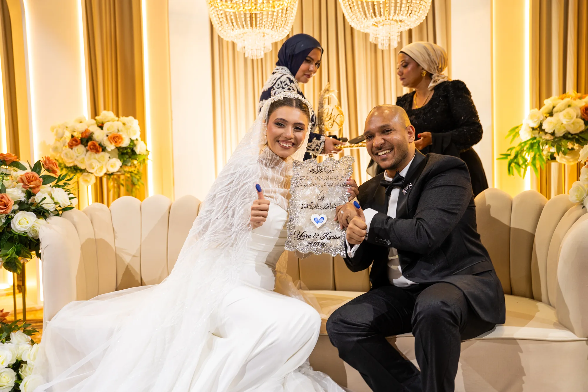 Yara & Karim wedding moment photographed by SA Production Media