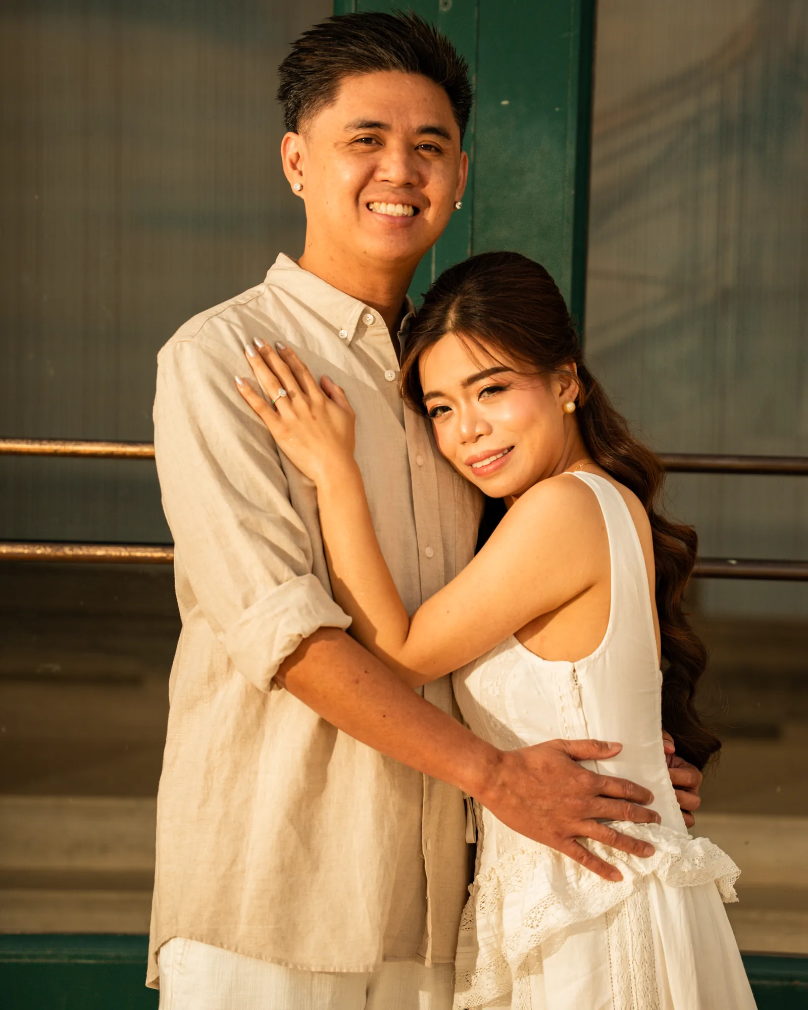 Zar and John engagement portrait photographed by SA Production Media